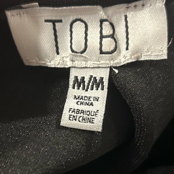 {Tobi} Open Back Rhinestoned Black Mini Dress - Picture 3 of 3